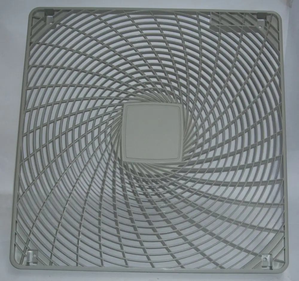 Gitterabdeckung mit spiralförmigem Design, verwendet in DAIKIN-Systemen, zur Optimierung der Luftzirkulation in Heiz- oder Klimaanlagen.